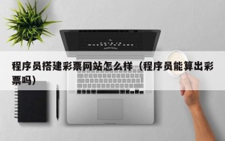 聊城程序员搭建彩票网站怎么样（程序员能算出彩票吗）